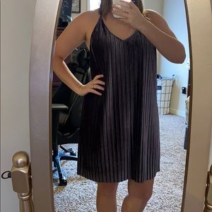 Faux Suede Purple Dress